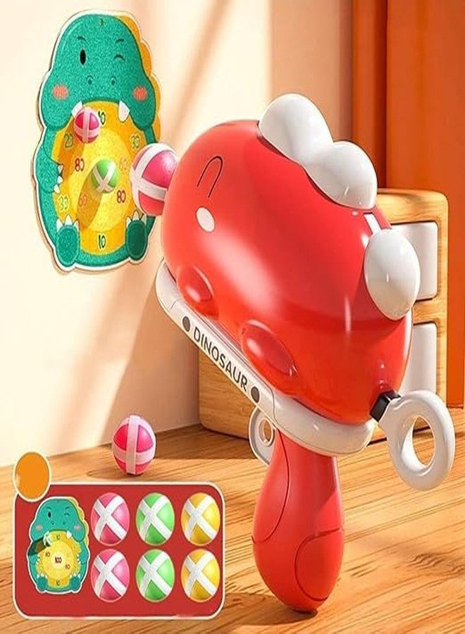 P SQUARE Kids Dinosaur Target Shooting Game Toy for Childrens, Target Shooting Indoor/Outdoor Board Game with 6 Sticky Balls for Kids Age 3+ Multicolor - Image 1